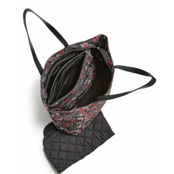 Rebecca Minkoff Baby Diaper Bag Black Nylon Large Floral Tote w/ Changing Pad - Picture 3 of 9